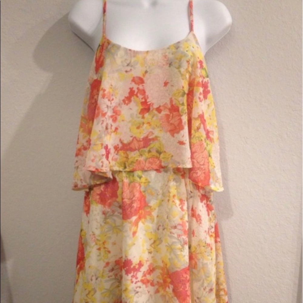 NWOT F21 Summer Floral Flowy Chiffon Dress